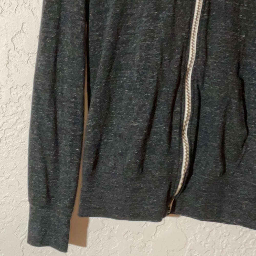 Women’s Nike Dark Heather Gray Zip Up Hooded Jacket with Pockets Size Medium - Picture 3 of 6